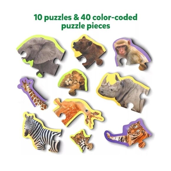 Skillmatics Step by Step Puzzle - 40 Piece Wild Animal Jigsaw Puzzle NIB Kidcore - Picture 2 of 8